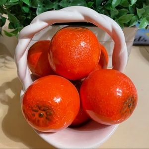 Orange 🍊 ceramic basket